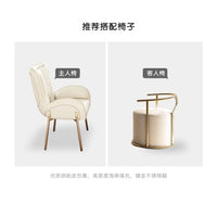 Light luxury rock slab table and chair combination modern minimalist design, creative high-end villa office tea table