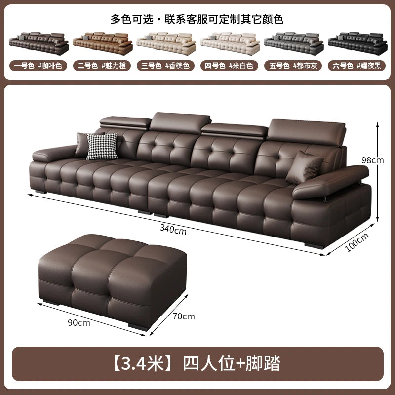 Modern Leather Living Room Sofas Couch Lazy Nordic Luxury Minimalist Living Room Sofas Lounge Designer Muebles Home Furniture