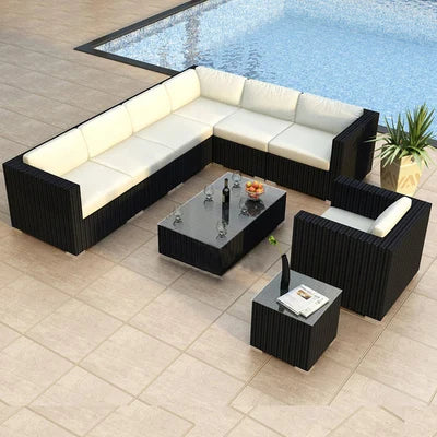 Outdoor rattan sofa combination living room rattan chair sofa outdoor rattan sofa courtyard balcony leisure