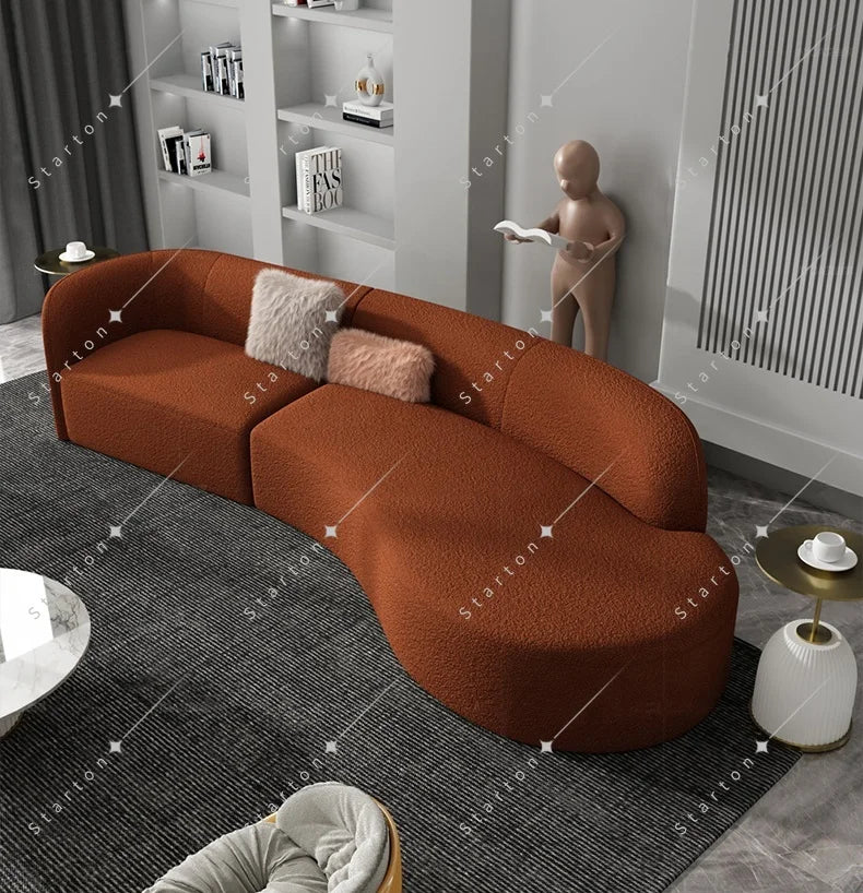 Amigos Furniture Living Room Lounge Furniture Right Chaise Modern Sectional Couch Gray Velvet  Modular Sofa With Ottoman