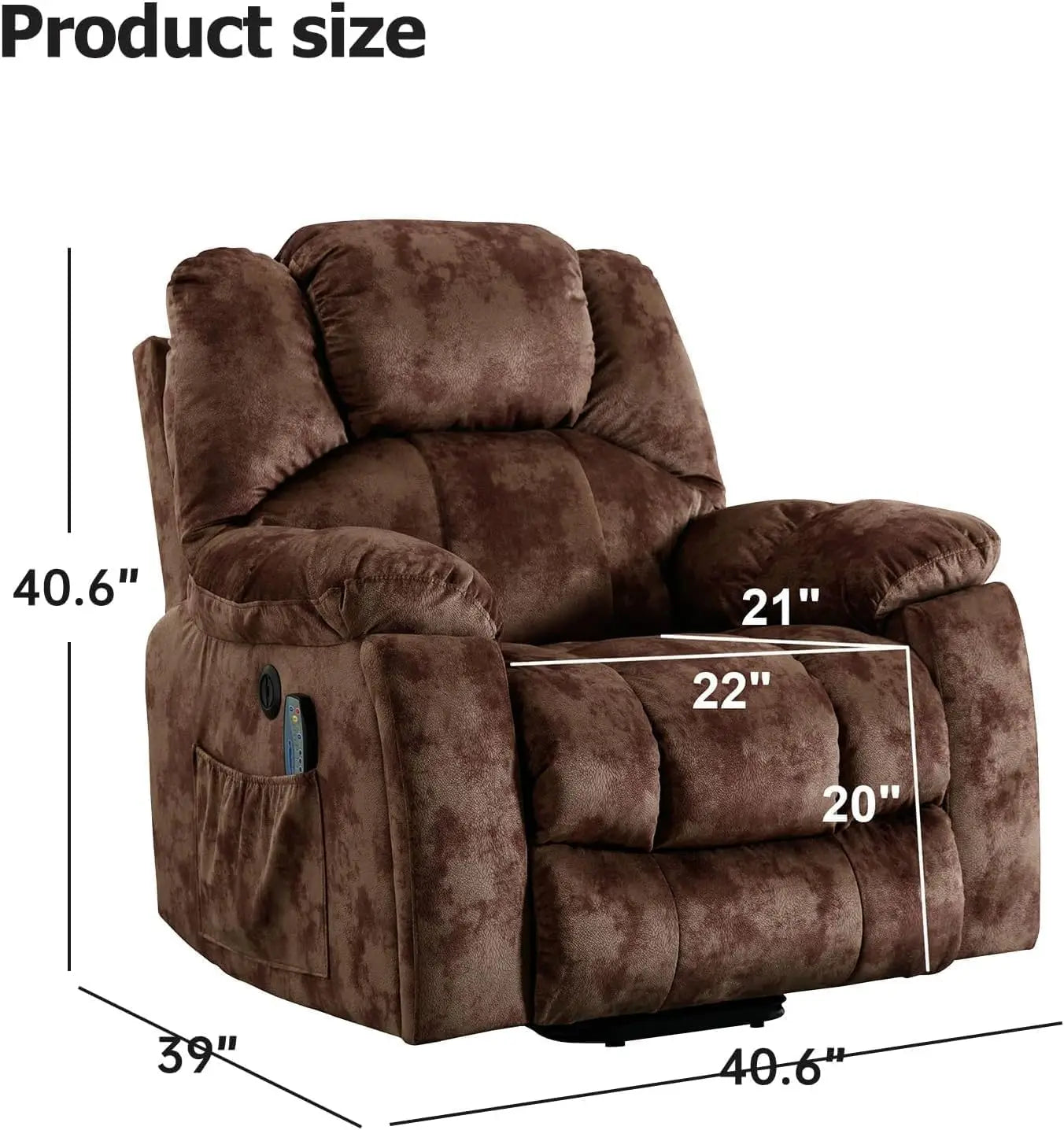 Large Power Lift Recliner with Massage and Heat for Elderly, Heavy Duty Lift Recliner for Seniors with USB Port, 2, Customized
