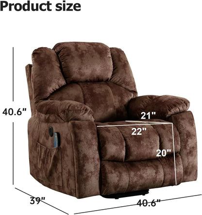 Large Power Lift Recliner with Massage and Heat for Elderly, Heavy Duty Lift Recliner for Seniors with USB Port, 2, Customized