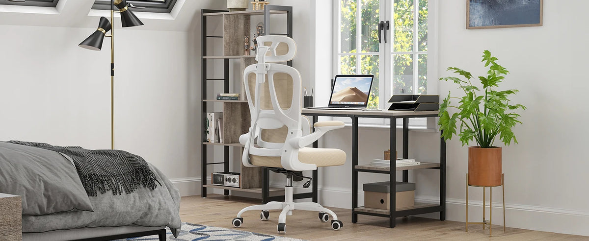Farini Ergonomic Office Chair, Home Office Desk Chair with Lumbar Support & Headrest, High Back Computer Chair for Work, Study