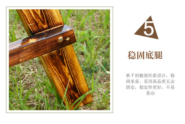 Advanced Wooden Patio Swings Balcony Villa Courtyard Fashion Patio Swings Hotel Simplicity Outdoor Furniture Columpiar Lsqq