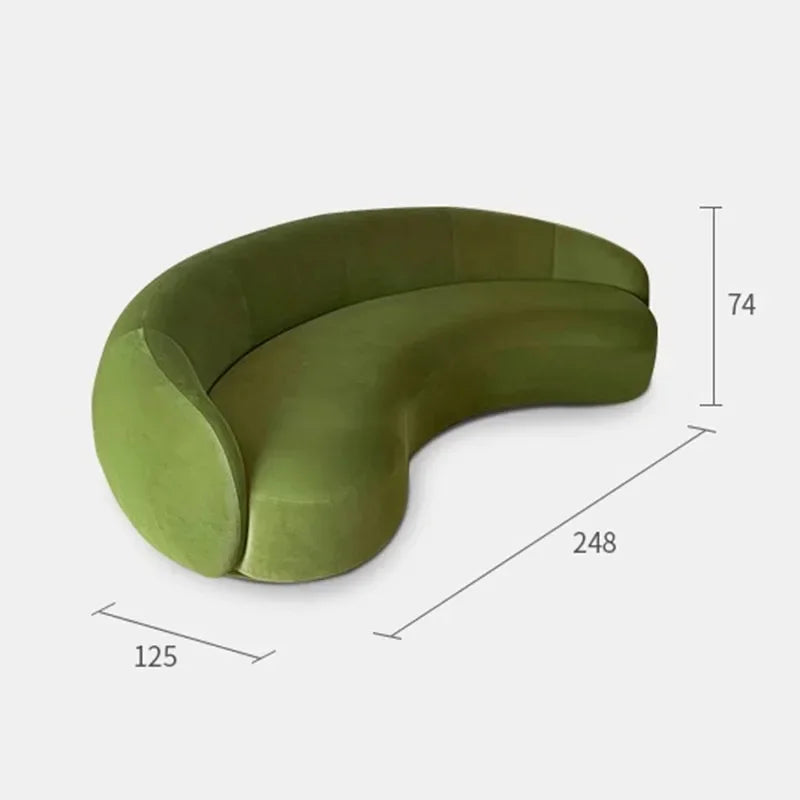 Round Teddy Sofa Lounge Nut Circle Curved Couch White Modern Sofas Chaise Lounge Nordic Style Canape  Living Room Furniture