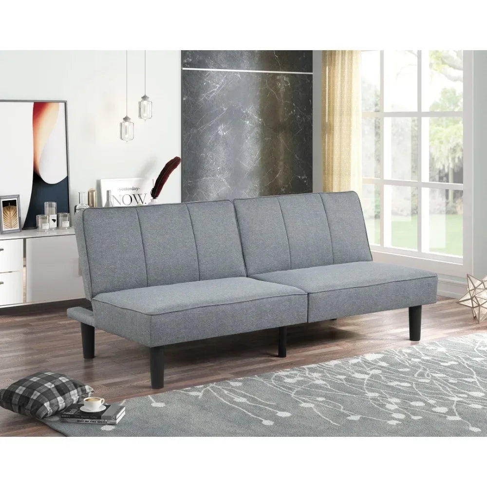 Sofa Bed Senior 's Sofas  66" Sofa  Gray Linen Upholstery Sofa Set Living Room Furniture Contemporary Living Room Sofas