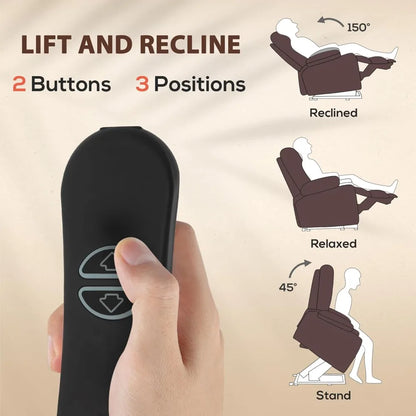 Power Lift Recliner Chair for Elderly with Massage and Heat, Electric Lift Chair with USB Ports, Side Pockets, 35 Wide Base