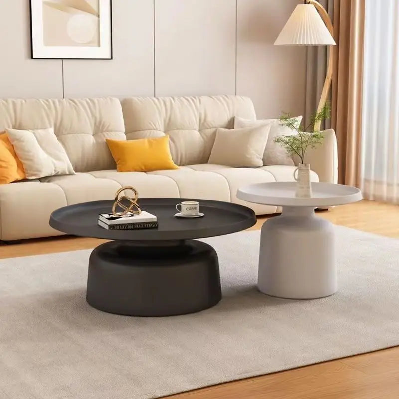 Nordic creative wrought iron coffee table combination small apartment living room modern simple household round