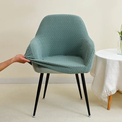 1/2pcs Jacquard Chair Covers High Arm Dining Chair Cover Elastic Chair Seat Slipcover Protector for Wedding Living Room Home