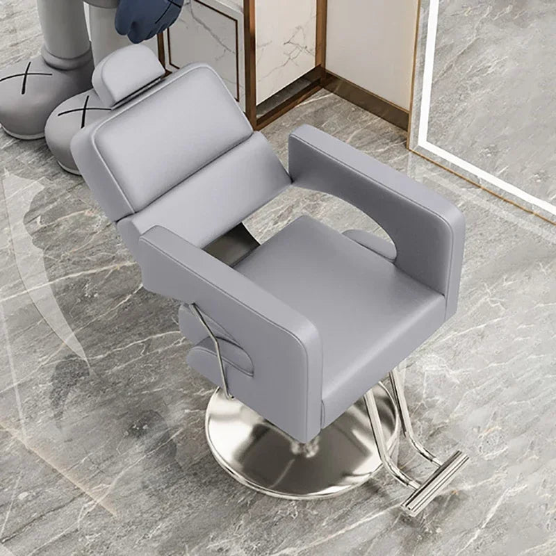 2025 Luxury Personalized Chair Barber Classic Hydraulic Reclining Release Salon Chair Leg Rest Professional Barberia Furniture