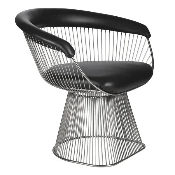 Italian modern designer stainless steel leisure single chair creative villa model room art reception chairP