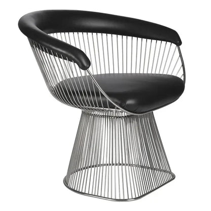 Italian modern designer stainless steel leisure single chair creative villa model room art reception chairP
