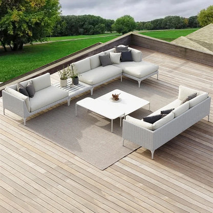 Customizable outdoor garden imitation rattan sofa furniture combination