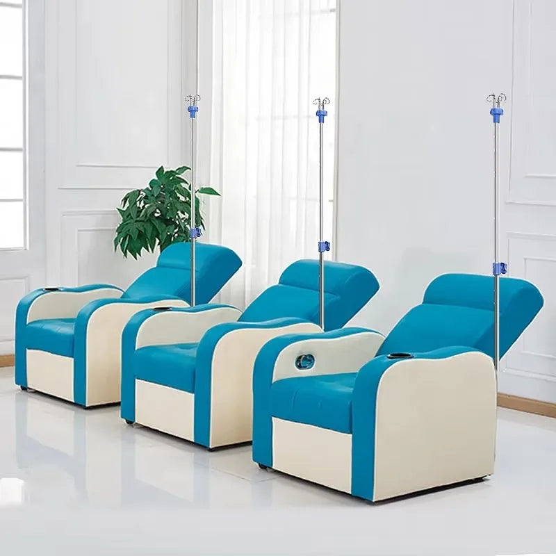 InfusionMedical Electric Sofa Chair Infusion Chair Hospital Furniture with Infusion Rack for Hospitals or Clinics