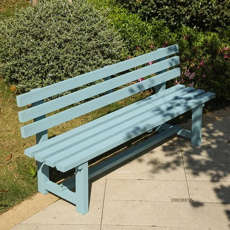 Chaises de jardin, bancs en bois antiseptiques pour l'extérieur, chaises à dossier pour cour et villa, mobilier d'extérieur, chaises longues pour balcon et maison