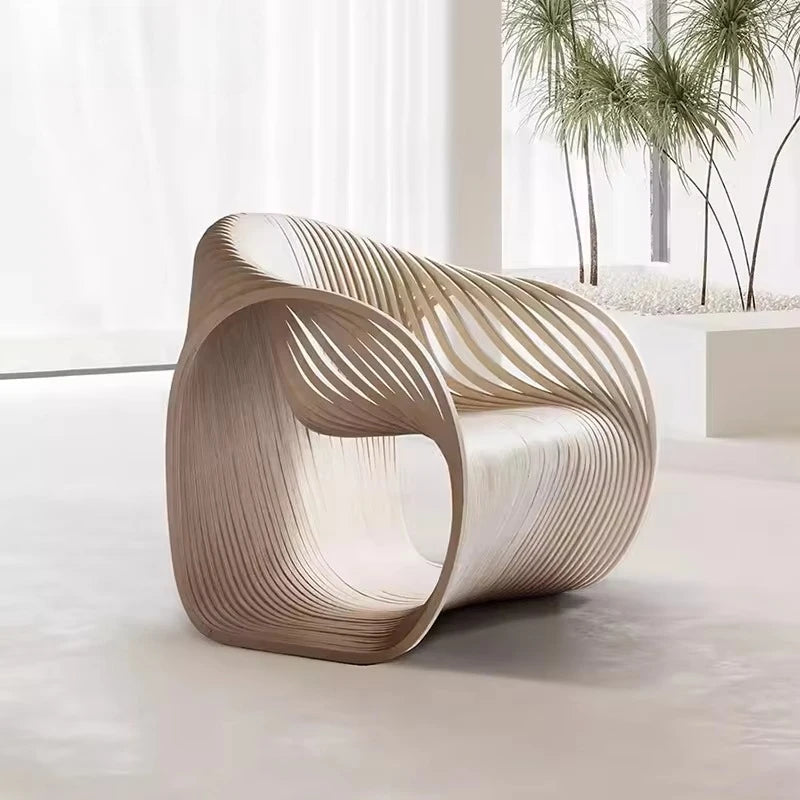 Luxury Design Showroom Display Furniture Designer Furniture Single Sofas Wood Art Chair Italy for Home Hotel