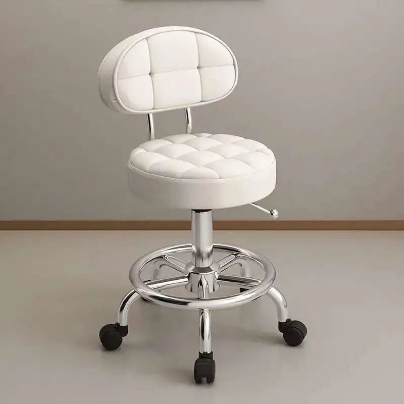 Aesthetic Hairdressing Chair Backrest Simple Rolling Rotating Barber Chair Portable Mocho Cadeira Barber Equipment MQ50BC