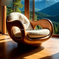 Personalized Office Furniture Luxury Upholstered Leather Sofa Lounge Chair Ergonomic Solid Wood Accent