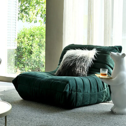 Luxury living room sofa soft suede oversized chair lazy sofa modern living room net red caterpillar technology cloth sofa