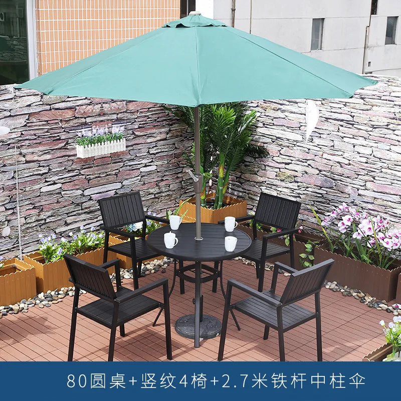 Outdoor parasol, villa cafe, milk tea shop, open-air dining bar, central column umbrella
