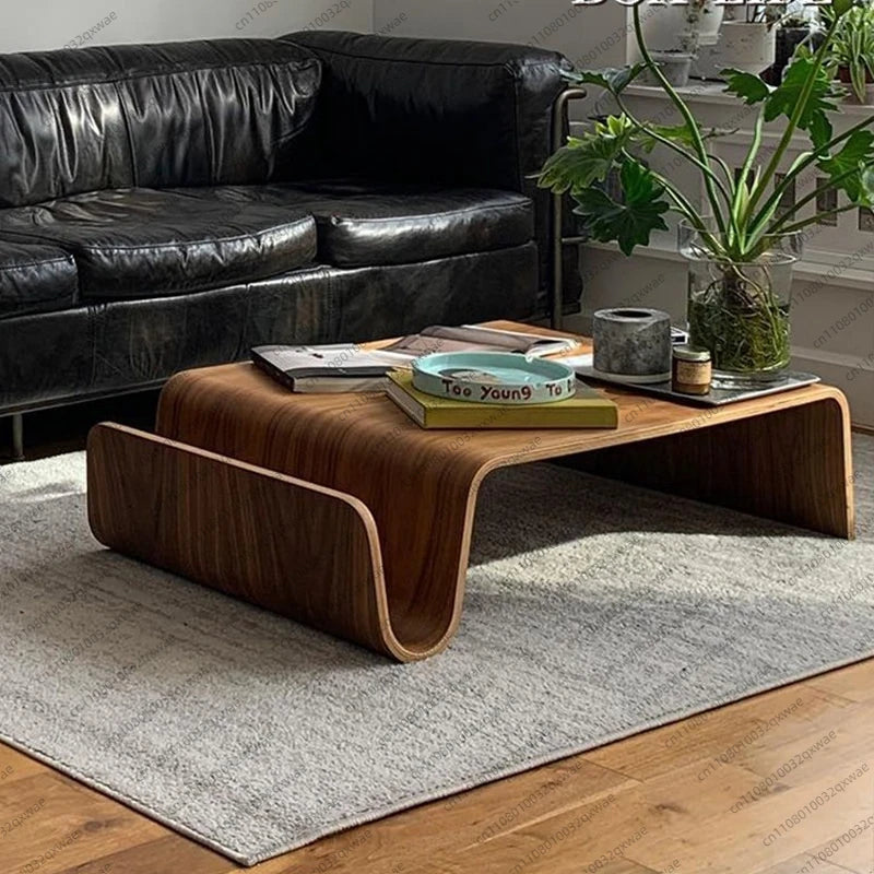 For Curved Plywood Coffee Table Mid-century Modern Living Room Furniture Solid Wood Coffee Table Wood