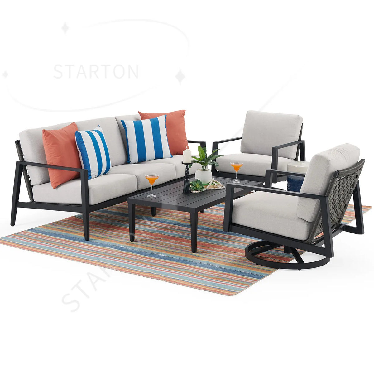 New Style Good-looking Outdoor Patio Furniture Modern Sofas Garden Furniture Outdoor Sofa Set