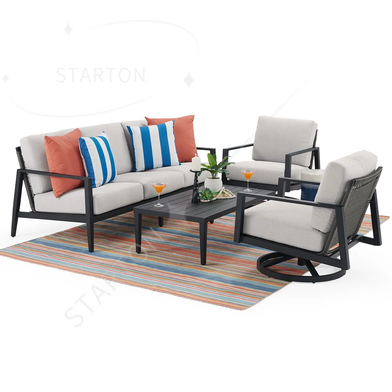 New Style Good-looking Outdoor Patio Furniture Modern Sofas Garden Furniture Outdoor Sofa Set