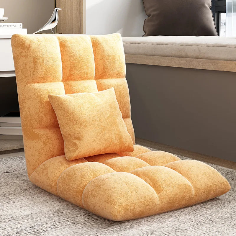 Lazy sofa single tatami bedroom balcony dormitory small sofa bed back chair folding cute floor chair