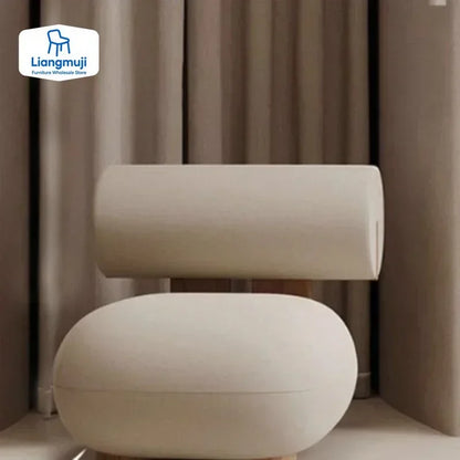 Nordic Backrest Chair Modern Solid Wood Luxury Single Sofa Balcony Tatami Lounge Chair Cloth Chair Living Room Furniture chaises