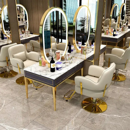 Light Luxury Barber Chairs Hair Salon Special Liftable Barber Chair European Simple Salon Furniture Hairdressing Salon Chairs Y