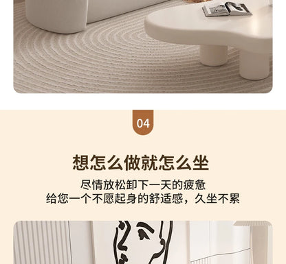 JB HCream Wind Sofa Small Apartment Living Room Simple Modern Clothing Store Beauty Salon Reception Rest Area
