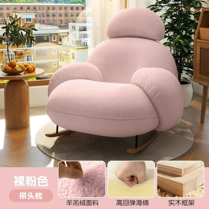 Back Support Pink Chairs Modern Cute Designer Nordic Chair Lounge Recliner Luxury Sillones Modernos Para Sala Home Furniture