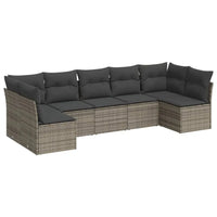 Garden Sofa Set Grey Poly Rattan Large Modular Outdoor Sofa Set