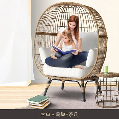Internet celebrity swing outdoor balcony lazy hanging chair rattan nest cradle