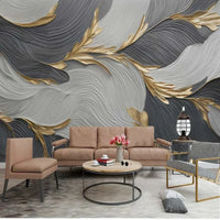 Custom 3D Wall Mural Creative Art Feather Geometric Patterns Photo Wallpaper Living Room TV Sofa Bedroom Papel De Parede Fresco