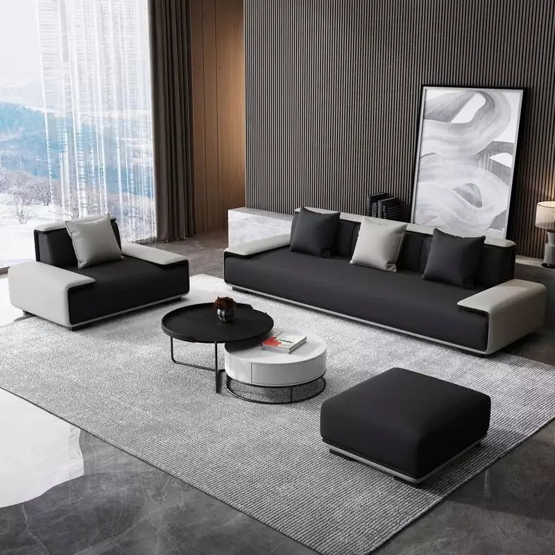 / Customizable Modern Concise Style Office Reception Waiting Sofa Set Leather Reclining Sofa