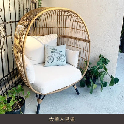 Internet celebrity swing outdoor balcony lazy hanging chair rattan nest cradle
