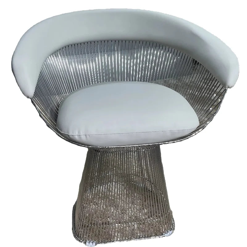 Living Room Room Stainless Steel Chrome Legs Bedroom Hotel Cooling Fabric Modern Luxury Dining Chair