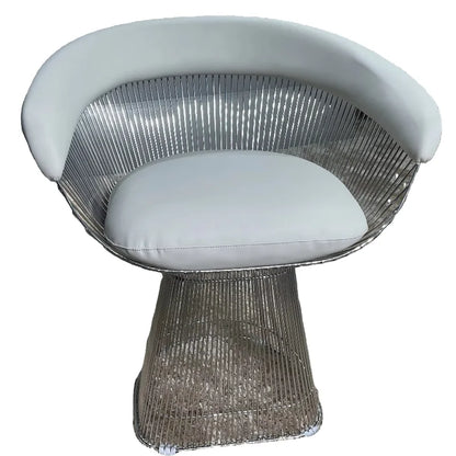 Living Room Room Stainless Steel Chrome Legs Bedroom Hotel Cooling Fabric Modern Luxury Dining Chair