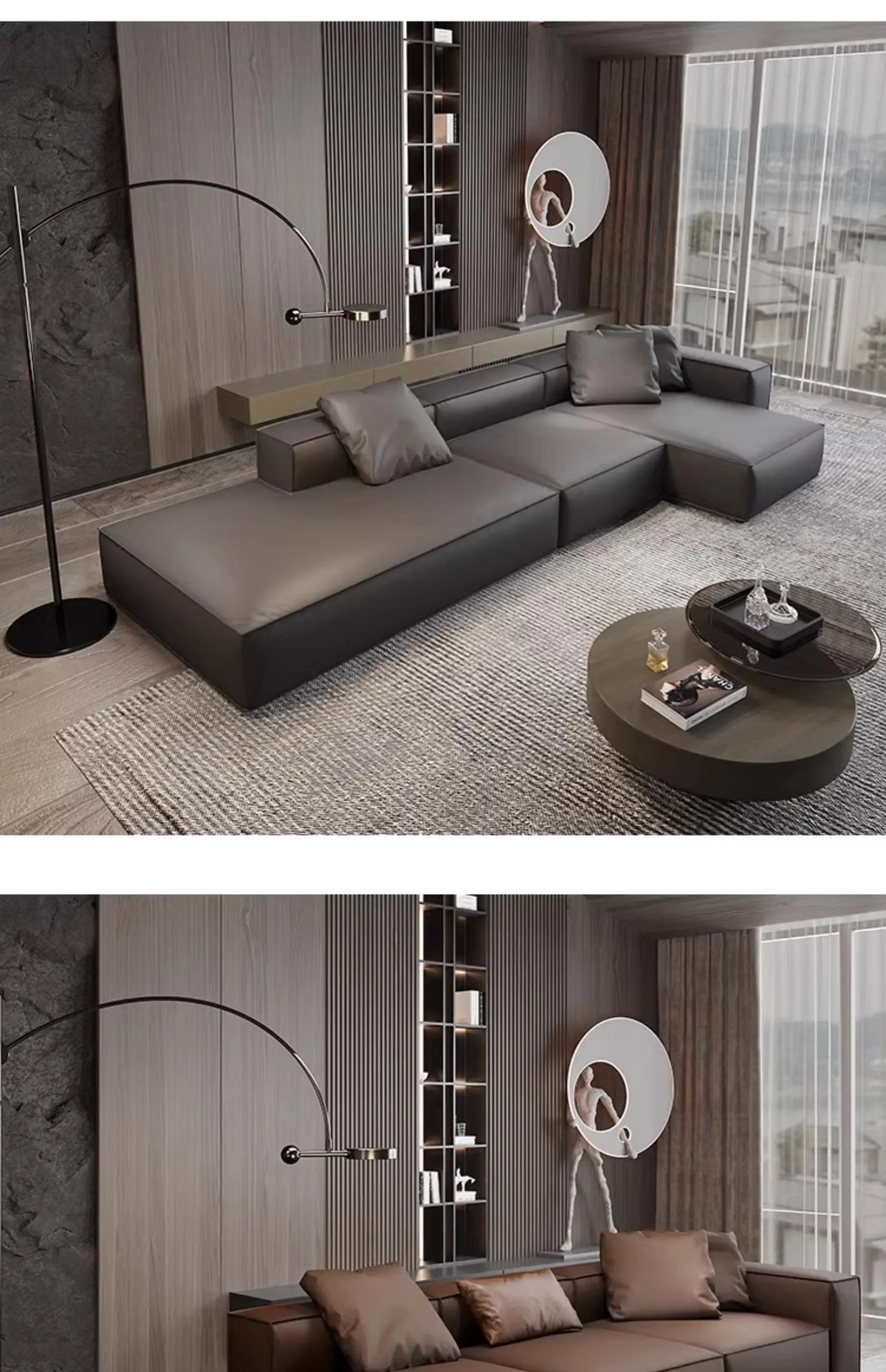 Nordic Minimalist Living Room Sofas Leather Sex Recliner Designer Lounge Sofas Garden Relaxing Designer Divano Salon Furniture