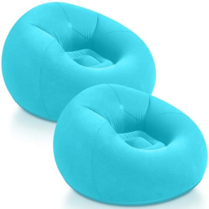 Inflatable Bean Bag Chairs Outdoor Blow up Camping Chairs Inflatable Lazy Sofa Folding Portable Bean Bag Loungers Couch for Mov