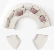 Modern Design Large Circular Sofa Combination Living Room Sofa Light Luxury Hotel Lobby Reception Beauty Salon Club Leisure Sofa
