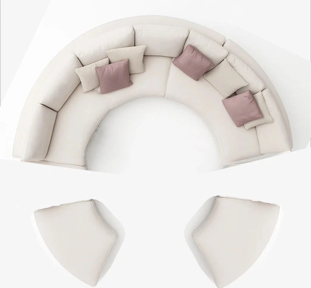 Modern Design Large Circular Sofa Combination Living Room Sofa Light Luxury Hotel Lobby Reception Beauty Salon Club Leisure Sofa