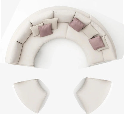 Modern Design Large Circular Sofa Combination Living Room Sofa Light Luxury Hotel Lobby Reception Beauty Salon Club Leisure Sofa