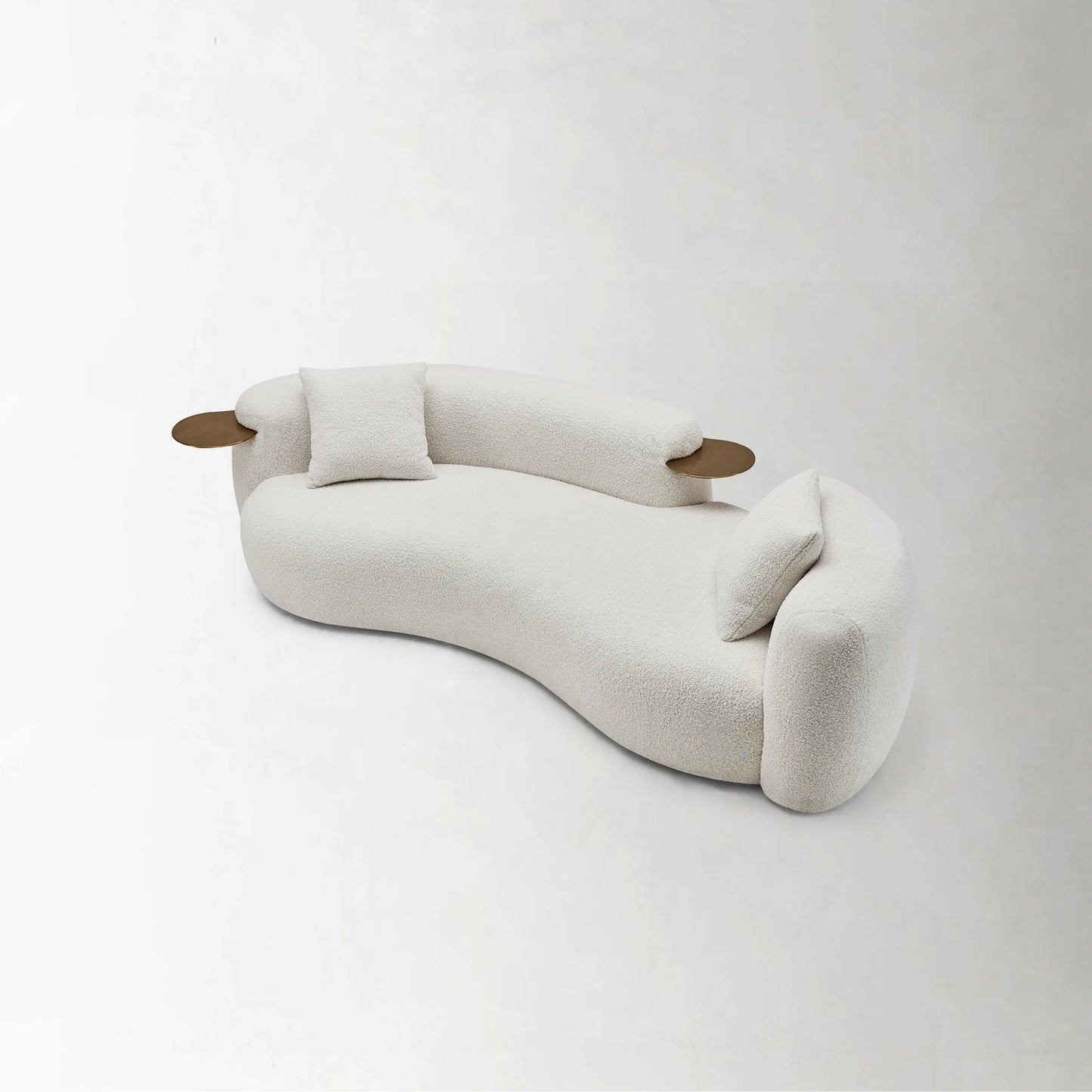 Cream wind pea sofa Italian minimalist light luxury modern living room Internet celebrity creative