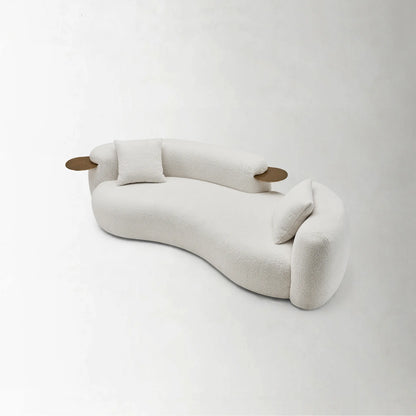 Cream wind pea sofa Italian minimalist light luxury modern living room Internet celebrity creative