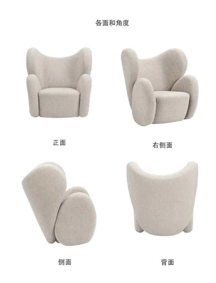 Nordic Lounge Armchair Rocking Chair Living Rooms Modern Individual Armchairs Design  Accordion Dinning Salon Sedie Da Furniture