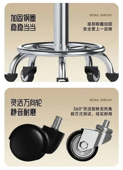 Beauty Chair Specifically Designed for Beauty Salon Adjustable Rotating Pulley Hair Salon Round Stool Tabouret A Roulette 원형의자