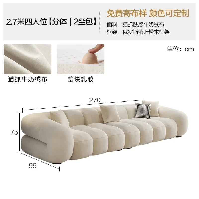 Designer Luxury Living Room Sofas House Nordic Family Elegant Relaxing Sofa Economic Apartment Minimalist Divano Hotel Furniture