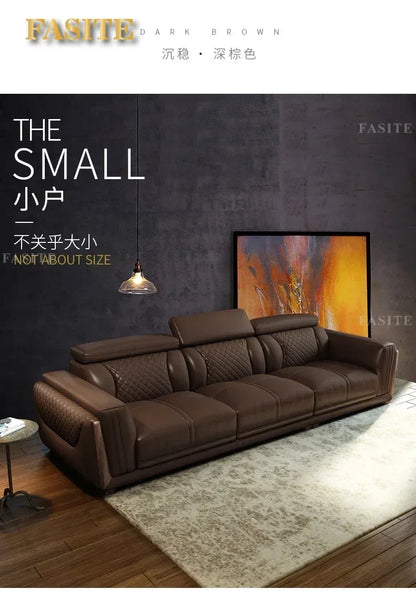 Italian leather sofa set, living room furniture, leather sofa with air purifier and Bluetooth speaker, Modernos Para Sala large